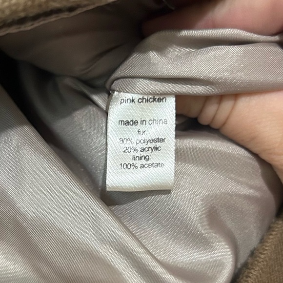 Pink Chicken Faux Fur Brown & Ivory Zip Up Jacket SIZE 3 - Picture 5 of 6